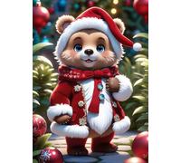 GLXPOG Christmas Diamond Painting Kits for Adults, Cartoon Bear 5D DIYDiamond Art Kits for Beginners Round Full Drill Painting with Diamonds Art Crafts for Home Wall Decor Gift 12x16 in / 30x40cm