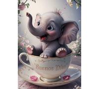 GLXPOG Cute Animal Diamond Painting Kits for Adults, Baby Elephant 5D DIY Diamond Art Kits for Beginners Round Full Drill Painting with Diamonds Gem Art Crafts for Home Wall Decor Gift 30x40cm