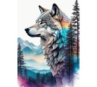 GLXPOG Diamond Painting Kits for Adults Wolf Diamond Art Fantasy Scenery DIY 5D Full Drill Crystal Painting Rhinestone Embroidery Art Crafts Home Wall Decor Gifts 30x40cm | 12x16 inch