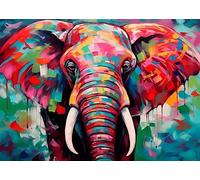 GLXPOG Elephant Diamond Art Kits for Adults, DIY 5D Diamond Painting Abstract, Full Round Drill Gem Crystal Art Paint by Diamond Kits Perfect for Relaxation and Home Wall Decor 30x40cm
