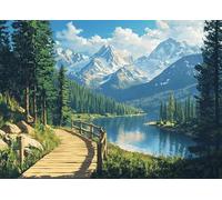 GLXPOG Iceberg Diamond Art Kits for Adults, DIY 5D Lake Diamond Painting, Full Round Drill Gem Crystal Art Paint by Diamond Kits Perfect for Relaxation and Home Wall Decor 30x40cm