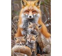 GLXPOG Wild Diamond Painting Kits for Adults, Fox 5D DIY Diamond Art Kits for Beginners Round Full Drill Painting with Diamonds Gem Art Crafts for Home Wall Decor Gift 30x40cm