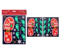 GLY Santa Claus Footprint Stencils, Reusable Father Christmas Boots Stencil Footsteps with Elf Footprint Stencil and Santa Claus Driving Flying Licence Kit, Christmas Xmas Indoor Decorations