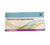 Glycerin Glycerol Suppositories 4g for Adults - 12 Pack | Gentle & Fast-Acting Relief for Occasional Constipation