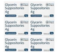 Glycerin Suppositories 4g 12's x 6 Packs - 72 Suppositories
