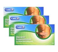 Glycerin Suppositories 4g - Laxative for Constipation Relief, Fast-Acting, Gentle on Stomach, Safe for Adults and Children Over 3, Easy-to-Use, Effective Bowel Movement Solution - 3 Pack