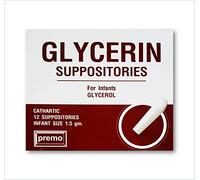 Glycerin Suppositories in Foils New Look by Premo (Infant Size 1.5 Gm. X 12 Suppositories) Convenient for Infant Occasional Laxative Apply in a Newborn, Firm Stools Less Than Once a Day