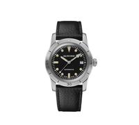 Glycine Men's Sea Kraken 39 mm Automatic Limited Edition 300 piece, Black Leather Strap with Buckle Clasp, Waterproof 150 Meters
