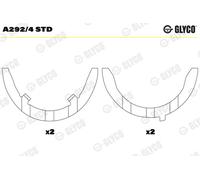 GLYCO A292/4 STD Thrust Washer, crankshaft for ,AUDI,VOLVO,VW