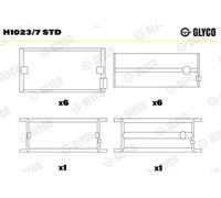 GLYCO H1023/7 STD Crankshaft Bearings for ASTRA,DAEWOO,IVECO
