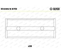 2x ✅Fits GLYCO H1359/5 STD Crankshaft Bearing H1359/5 STD Crankshaft ⭐UK Seller⭐