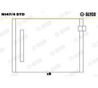 GLYCO N147/4 STD Camshaft bearings