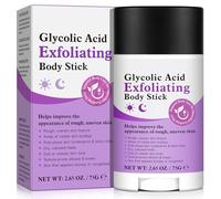 Glycolic Acid Body Exfoliating Stick 75g - 7% AHA & 0.5% BHA Formula for Rough, Bumpy Skin & Keratosis Pilaris - Shea Butter Enriched, Fragrance Free, Improves Texture & Radiance