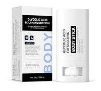 Glycolic Acid Exfoliating Body Stick 18g, Solid Scrub & Exfoliator with Shea Butter & Hyaluronic Acid, Moisturising Care Bar for Rough-Feeling Arms, Legs, Elbows, Knees & Dry-Looking Areas