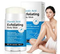 Glycolic Acid Exfoliating Body Stick 75g - 7% AHA + 0.5% BHA Smooths Rough & Bumpy Skin - Keratosis Pilaris Care for Strawberry Legs, Arms, Underarms & Elbows - Gentle Mess-Free Targeted Stick