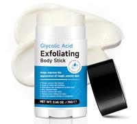 Glycolic Acid Exfoliating Body Stick for KP & Strawberry Legs, AHA 7% + BHA 0.5% Body Exfoliator for Rough Bumpy Skin, Underarms, Bikini Line & Ingrown Hair, Shea Butter Moisturising Balm 75g
