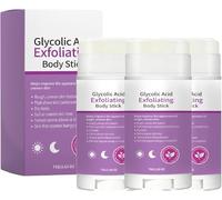 Glycolic Acid Exfoliating Body Stick,Smooth & Hydrate Rough Skin, Easy Glide Body Scrub Stick for Elbows, Knees & Arms, Lightweight Body Care Exfoliator Scrubs (3PCS)