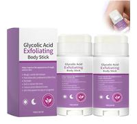 Glycolic Acid Exfoliating Body Stick,Smoothing Skin Scrub Sticks, Hydrating Body Scrub Lotion,for Elbows, Knees & Arms, Lightweight Body Care Exfoliator Scrubs (2PCS)