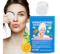 Glycolic Acid Facial Pads, Exfoliating Resurfacing Peel for Clearer, Smoother Skin - Vitamins B3 B5 C E, Green Tea - Effectively Reduce Dark Spots, Acne, Breakouts and Fine Lines & Wrinkles (40 Pads)