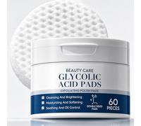 Glycolic Acid Pads, Exfoliating Pads for Face with Double Sided Design, Facial Radiance Pads & Toner Pads Infused with Hyaluronic Acid, Gentle Face Pads Cleansing Cotton for Smoothing & Pore Care