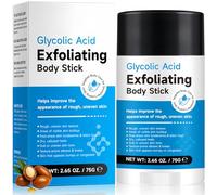 Glycolic Acid Stick, Exfoliating Body Stick with 7% AHA & 0.5% BHA, For Smooth Skin on Arms, Legs, Inner Thighs & Underarms, Non-Messy Solid Formula with Shea Butter