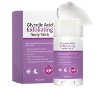Glycolic Exfoliating Body Stick, Body Exfoliator for Rough Skin, Moisturizing Exfoliating Body Stick with Vitamin E & Shea Butter, Smooth & Soft Skin Care Cream, Solid Non-Messy Formula,75g