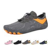 Glyde-Haven Barefoot Shoes for Women Men,Glydefootwear,Summer Wide Toe Non-Slip Barefoot Shoes,All-Day Comfort(Dark Gray,6.5 UK)