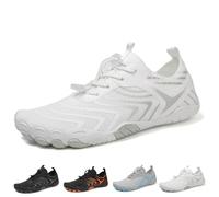 Glyde-Haven Barefoot Shoes for Women Men,Glydefootwear,Summer Wide Toe Non-Slip Barefoot Shoes,All-Day Comfort(White,9.5 UK)