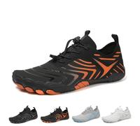 Glyde-Haven Barefoot Shoes for Women Men,Glydefootwear,Summer Wide Toe Non-Slip Barefoot Shoes,All-Day Comfort(Orange,7.5 UK)