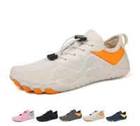 Glyde-Haven Barefoot Shoes for Women Men,Glydefootwear,Summer Wide Toe Non-Slip Barefoot Shoes,All-Day Comfort(Beige,7 UK)