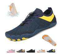 Glyde-Haven Barefoot Shoes for Women Men, Glydefootwear Wide Toe Non-Slip Barefoot Shoes, All Day Comfort Breathable Soft Lightweight Water Shoe(Blue,38 EU)