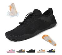 Glyde-Haven Barefoot Shoes for Women Men, Glydefootwear Wide Toe Non-Slip Barefoot Shoes, All Day Comfort Breathable Soft Lightweight Water Shoe(Black,42 EU)