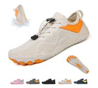 Glyde-Haven Barefoot Shoes for Women Men, Glydefootwear Wide Toe Non-Slip Barefoot Shoes, All Day Comfort Breathable Soft Lightweight Water Shoe(Beige,41 EU)