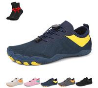 Glyde Haven Barefoot Shoes, Glydefootwear Strength & Grip Barefoot Shoes, Wide Toe Non-Slip Water Shoe Unisex(Navy,8.5 UK)