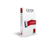 Glyde Men's Ultra Strawberry Flavour Vegan Condoms in Clear Glyde Clear