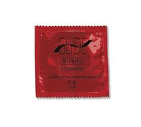 Glyde Ultra Slimfit Strawberry Vegan Condoms 100 Bulk Pack 49mm Red Flavoured