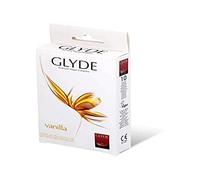Glyde Ultra Vanilla 10 Yellow Condoms with Vanilla Flavour, Certified with the Vegan Flower