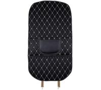 GLYGLY 2 PCS Car Seat Kick Mat for Hyundai Kona 2016-2024, Car Seat Back Protector Pad Leather with Storage Bag Wear-Resistant Interior Accessories,B/Long-Black