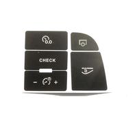 GLYGLY HVAC Button Decal Repair Kit for Audi A6/A6L 2005-2011, Black Vinyl Stickers with White Text Fix Worn Climate Control & Dashboard Buttons,RHD