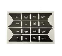 GLYGLY HVAC Button Decal Repair Kit for Mercedes Benz 2007-2014, Black Vinyl Stickers with White Text Fix Worn Climate Control & Dashboard Buttons,E