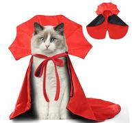 GlyinnHe Dog Cat Halloween Costume,Vampire Devil Cape Cloak Pet Costume for Cats Dogs Halloween Costume Party Supply（2025 Upgraded）