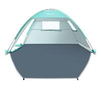 Glymnis Beach Tent Large for 2-3 Person, Portable UV Protection Beach Sun Shelter Lightweight Sun Shade Tent for Beach, Garden, Fishing, Picnic