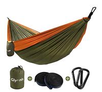 Glymnis Camping Hammock 300 X 200cm for 2 Person Nylon Lightweight Portable Double Hammock with Straps for Camping Backpacking Beach Garden