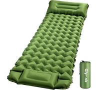 Glymnis Sleeping Mat 9CM/12CM Thick, Built-in Foot Pump Waterproof Camping Air Mattress Single Inflatable Mat for Camping, Hiking, Backpacking