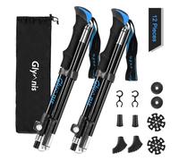 Glymnis Walking Poles 2 Pack Collapsible Walking Poles for Women Men with Q