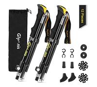Glymnis Walking Poles 2 Pack Collapsible Walking Poles for Women Men with Quick Lock System, Foldable Hiking Trekking Poles for Senior Trekking, Backpacking