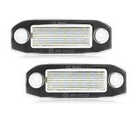 Glymzo Car Rear Light Assemblies For Volvo C30 C70 S80 V70 XC70 S40 V50 S60 V60 XC60 XC90 Car Assembly 2pcs White Rear Tail License Number Plate Light Bulb