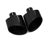 Glymzoi Car Tailpipe 1PCS Oval Exhaust Tip Universal Car Slant Tailpipes Muffler Tailpipe For RS3 RS4(Black)
