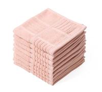 Glynniss Dish Cloths for Kitchen Washing Dishes, Super Absorbent Dish Rags, Cotton Terry Cleaning Cloths Pack of 8 (Pink, 12x12 inches)
