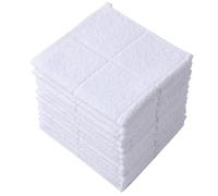 Glynniss Dishcloths Kitchen Highly Absorbent Dish Rags 100% Cotton Dish Cloths for Washing Dishes, Cleaning (30x30cm, 12 pcs, White)